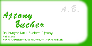 ajtony bucher business card